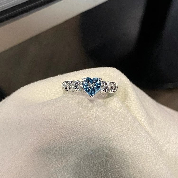 Sea Blue Zirconium Ring